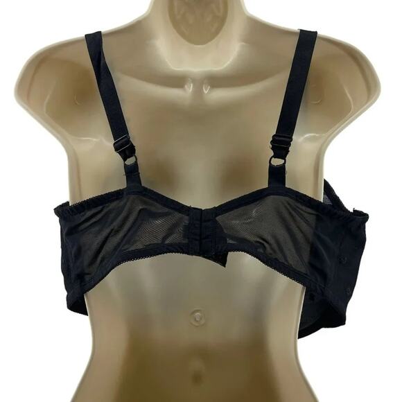 Bali Minimizer Bra 42DD Black Embroidered Lace Unlined Underwire Adjustable 3573 - Picture 6 of 6